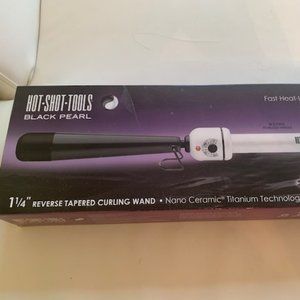 Hot Shot Black Pearl 1 1/4" Tapered Curling Iron